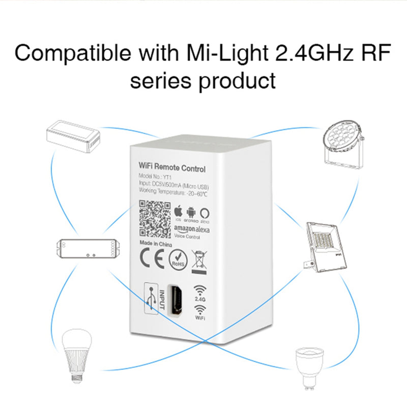 Milight YT1 USB WiFi Smart Voice APP Remote Controller for RGB CCT RGBW LED Strip Light Bulb DC5V