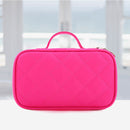 4 Colors Double Layers Cosmetic Bag Women Makeup Case Organizer Toiletry Storage