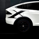 MODEL X Car Body Stickers X Shape Carbon Back Matte Electroplated Silver