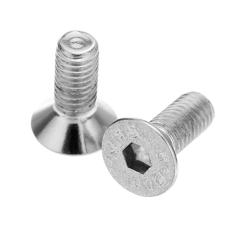 Suleve M3ASH5 10pcs M3 Hex Countersunk Flat Head Screws Alloy Steel Titanium Plated 12.9 Grade