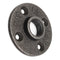 10Pcs Reinforced Black Flange Iron Pipe Wall Mount Floor Fitting Plumbing Threaded  Iron Casting Flange