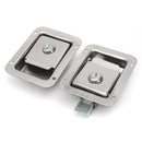 2Pcs Stainless Steel Paddle Door Lock Handle Truck Box Trailer Latch With Key