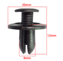 8mm Universal 50pcs Plastic Car Rivet Fastener Door Bumper Cover Fender Bumper Fixed Clip