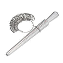 Silver Zinc Alloy Ring Sizer Mandrel Stick Finger Gauge Measure Jewelry Tools Kit