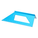Alloy Woodworking Scriber T Ruler Multifunctional 45/90 Degree Angle Ruler Blue