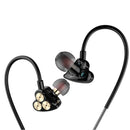 3.5mm Jack Six Dynamic Units Earphone In-ear HIFI Bass Noise Cancelling Sports Earbuds Headset