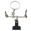 Hand Soldering Iron Stand Helping Clamp Magnifying Tool Auxiliary Clip Magnifier Station Holder
