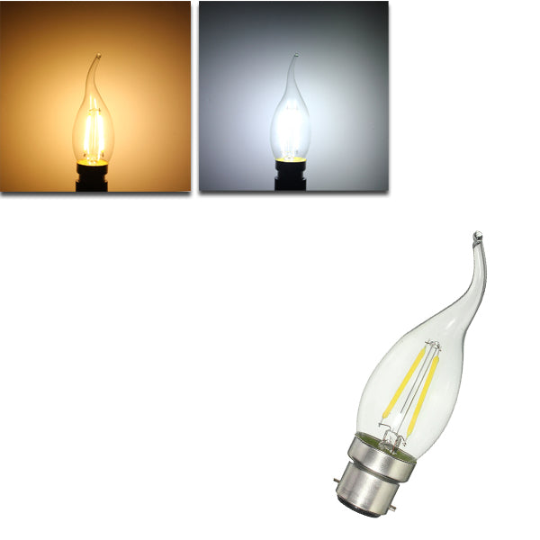 Dimmable B22 C35 2W COB Edsion Retro Pure White Warm White Incandescent Light Lamp Bulb AC220V