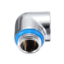 Chromed Water Cooling 90 Degree Angle G1/4 Thread Nozzle Fitting Adapter