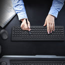 FD IK7300 2.4GHz Wireless Keyboard & Mouse Combo Set 104 Keys Silent Concave Button Keyboard 1600DPI IC Control Mouse with USB Receiver for Computer Laptop PC