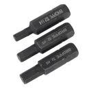 BROPPE 3pcs H4-H6 Hexagon Impact Screwdriver Bits 8mm Hex Shank 36mm Hexagon Screwdriver Bits Set