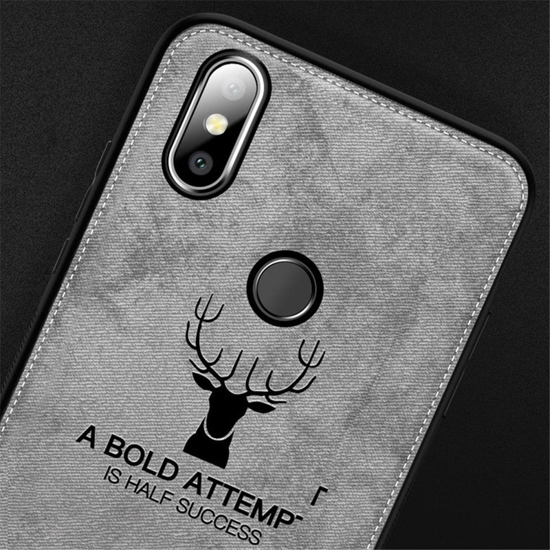 Bakeey Deer Pattern Shockproof Cloth Soft TPU Back Cover Protective Case for Xiaomi Mi 8 Mi8