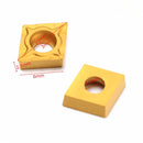 Drillpro 10pcs CCMT060204-HM YBC251 Carbide Insert Titanium Coated Carbide Cutter
