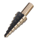 Drillpro 5pcs 4-35mm HSS Step Drill Bit Set Multiple Hole Metric Size with Aluminum Case