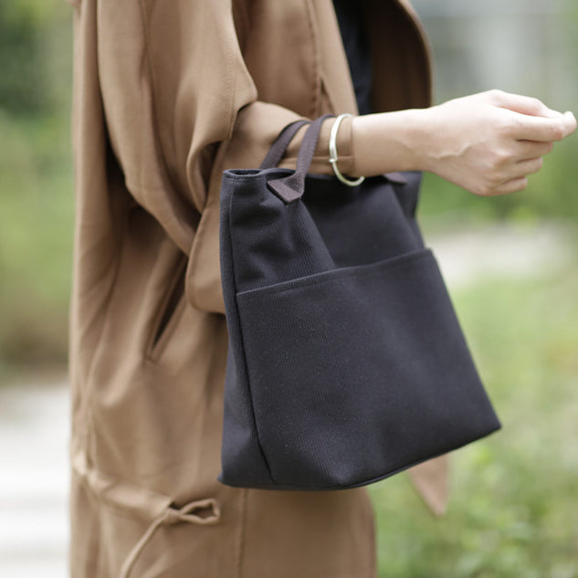 KCASA KC-LG067 Large Capacity Canvas Lunch Tote Bag Travel Picnic Food Storage Shopping Bag Handbag