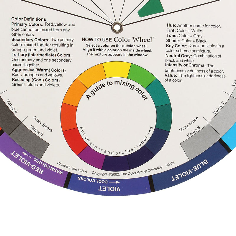 Artists Colour Wheel Mixing Colour Guide 105mm Pocket Artist Colour Wheel