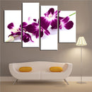 4Pcs Plum Purple Orchids Floral Canvas Pictue Wall Print Split Art Paintings Home Decor