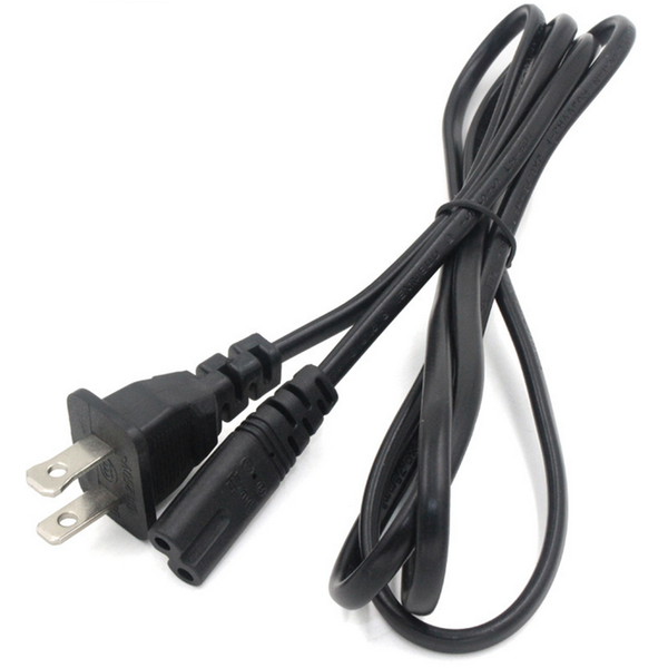 1.5m AC US C8 Plug Power Supply Adapter Cord Cable PVC Black Power Adapter Connector Line for Consumer Electronics