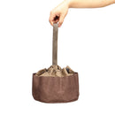Portable Khaki Garden Tool Bag Bucket Canvas Yard Carrier Bucket Organizer