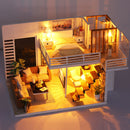 DIY Doll House Furnitures Miniature Doll house Dust Cover Wooden Dollhouse Light House For Dolls Handmade Toys For Children