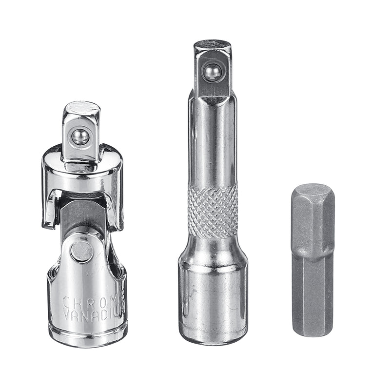 46Pcs 1/4inch Car Repair Socket Tools Set Spanner Ratchet Wrench Kit Hand Tools