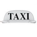 Taxi Magnetic Base Yellow LED Cab Taximeter Roof Top Sign Light Lamp White Box