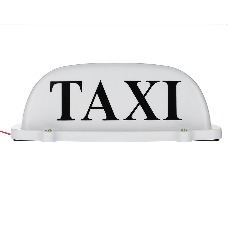 Taxi Magnetic Base Yellow LED Cab Taximeter Roof Top Sign Light Lamp White Box