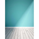 5x7FT Blue Wall Wood Floor Vinyl Photography Backdrop Photo Background Props