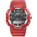 SMAEL 1539 Student Sport Watch Casual Style Waterproof Digital and Analog Dual Display Wristwatch