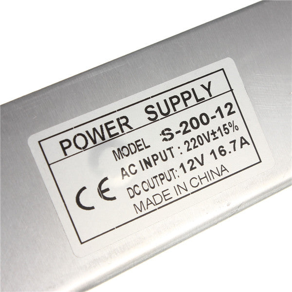 Mini 200W Switching Power Supply 220V to 12V 16.7A for LED Strip Light