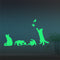 Honana DX-154 30X18CM Fluorescent Glow Naughty Cat Play With Butterfly Wall Sticker Home Bedroom Decor