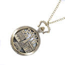 DEFFRUN PARIS Famous European Architecture Pattern Quartz Pocket Watch