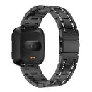 Bakeey H-type Diamond Stainless Steel Watch Band for Fitbit versa Smart Watch