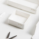 NUSIGN NS028 Stackable Combination Small 3 Layers Square Trays ABS Paperclip Holder Storage Tray Desktop Organizer