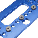 Blue Aluminum Alloy Knob and Pull Cabinet Hardware Jig Adjustable Door Drawer Handle Knob Pull Drill Template Woodworking Tool