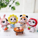 DIY Cat Doll Wool Felt Craft Non Finished Poked Set Handcraft Kit Material Bag