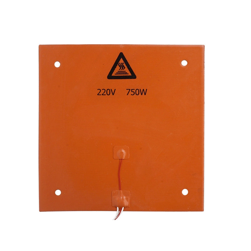 310*310mm 220V 750W Silicone Heated Bed Heating Pad With 3M Backing Glue For 3D Printer CR-10