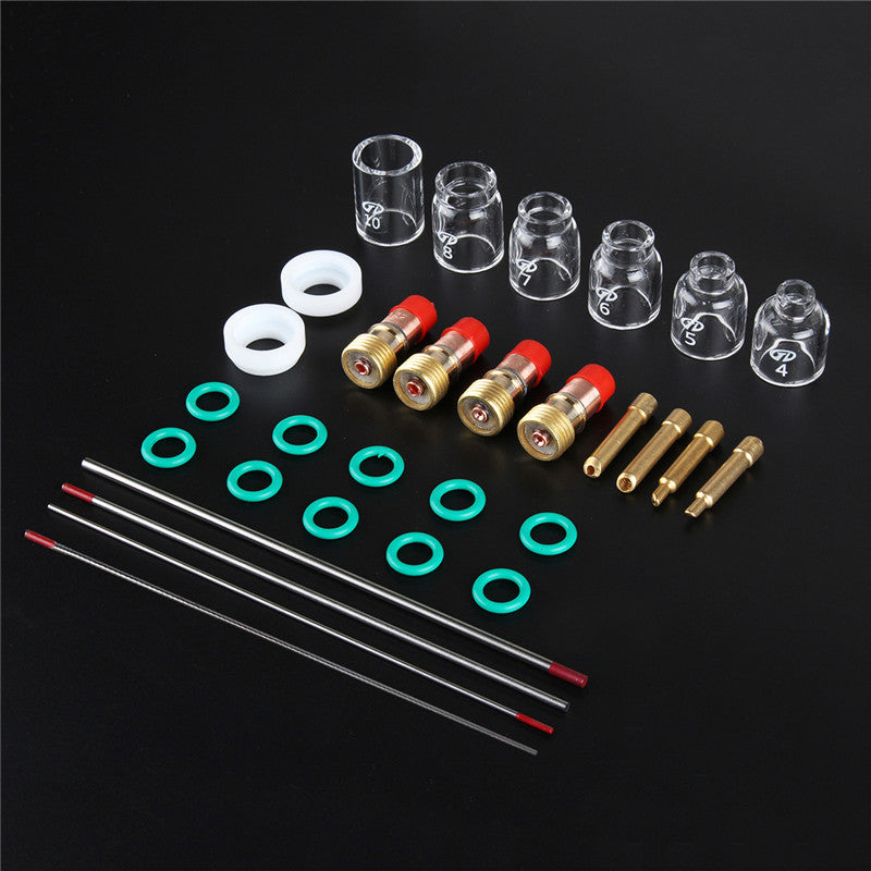 30Pcs TIG Welding Accessories Torch Stubby Gas Len Glass Cup for WP-9/20/25
