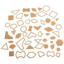 54PCS Handmade Mixed Quilt Acrylic Templates DIY Patchwork Quilter Supplies Tools Kit