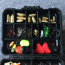 ZANLURE 128pcs/set Fishing Tool Set Sinkers Swivels Stoppers Hooks Connector Fishing Lure With Box