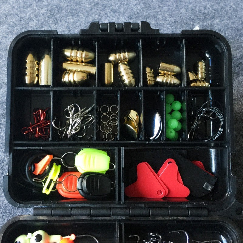ZANLURE 128pcs/set Fishing Tool Set Sinkers Swivels Stoppers Hooks Connector Fishing Lure With Box