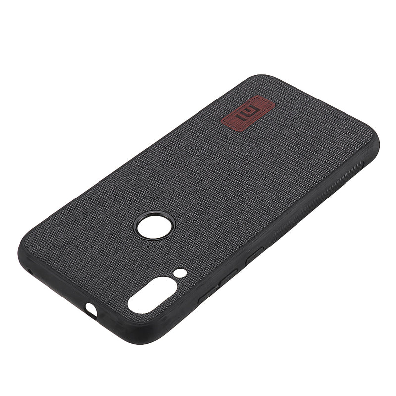 Bakeey Luxury Fabric Splice Soft Silicone Edge Shockproof Protective Case For Xiaomi Mi Play