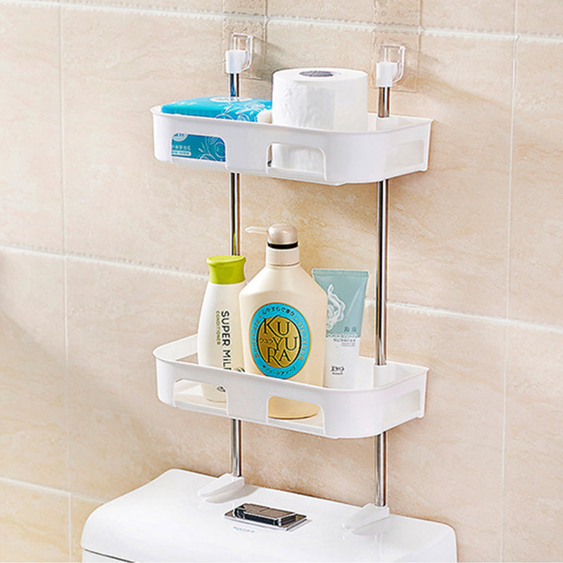 Bathroom Kitchen Storage Rack Wall Punch-free Toilet Washbasin Storage Shelf Rack