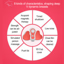 Electric Chest Enlarger Massager Magnet Breast Enhancer Vibrating Enhancement w/2 Chest Pads