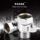 KCASA Brass Junction Water Flow Control Valve Stright-through Shut Off Angle Valve Bath Accessory