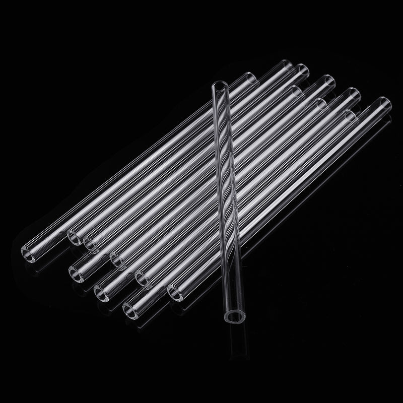 10Pcs Length 150mm OD 7mm 1mm Thick Wall Borosilicate Glass Blowing Tube Lab Tubes