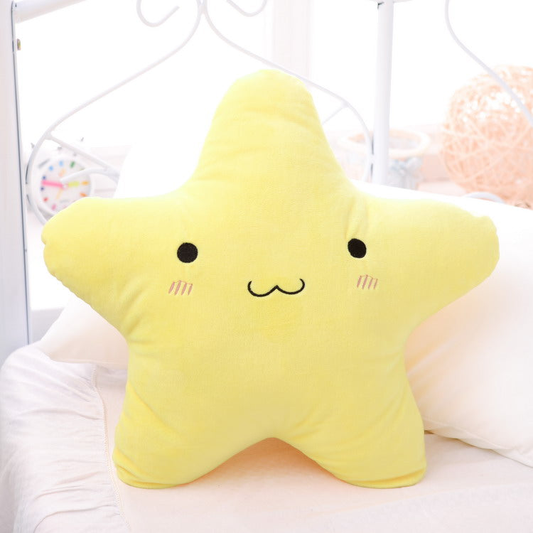 Cotton Cute Cartoon Star Expression Shape Throw Pillow Plush Sofa Bed Car Office Cushion