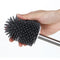 Silicone Soft Toilet Brush Set Bristle Base WC Bathroom Lavatory Cleaning Brush Tools