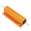 3pcs RX24 100W 1R 1RJ Metal Aluminum Case High Power Resistor Golden Metal Shell Case Heatsink Resistance Resistor