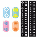 Nail Art Stencils Designs Vinyl Diecut Stickers Decal Decoration Tool